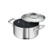 Tramontina Utsava Tri-Ply Clad Stainless Steel 3.25-Quart Casserole with Lid and Ceramic Non Stick Interior, Induction-Ready Small Dutch Oven Pot
