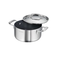 Tramontina Utsava Tri-Ply Clad Stainless Steel 3.25-Quart Casserole with Lid and Ceramic Non Stick Interior, Induction-Ready Small Dutch Oven Pot