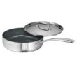 Tramontina Utsava Tri-Ply Clad Stainless Steel 2.9-Quart Saute Pan with Lid and Ceramic Non Stick Interior, Induction-Ready Cooking Pan
