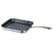 Tramontina Utsava Tri-Ply Clad Stainless Steel 10-Inch Square Grill Pan with Ceramic Non Stick Interior, Induction-Ready