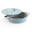 Tramontina Fiora 4.25-Quart Multipurpose Ceramic Non Stick Cooking Pan with Lid, Frost Blue