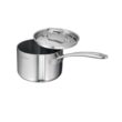 Tramontina Utsava Tri-Ply Clad Stainless Steel 2.2-Quart Sauce Pan with Lid and Ceramic Non Stick Interior, Induction-Ready Small Saucepan