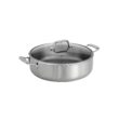 Tramontina Tri-Ply Clad Stainless Steel 6-Quart Braiser Pan with Glass Lid, Induction-Ready, Dishwasher-Safe, NSF-Certified