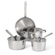 Tramontina Tempo Tri-Ply Base Stainless Steel 7-Piece Cookware Set with Glass Lids, Pots and Pans Kitchen Set, Induction-Ready, Oven-Safe, Dishwasher-Safe