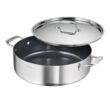 Tramontina Utsava Tri-Ply Clad Stainless Steel 6.5-Quart Casserole with Lid and Ceramic Non Stick Interior, Induction-Ready Large Braiser Pan