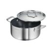 Tramontina Utsava Tri-Ply Clad Stainless Steel 5-Quart Casserole with Lid and Ceramic Non Stick Interior, Induction-Ready Dutch Oven Pot