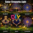 Solar-Powered Waterproof Firework Garden Lights With Remote Control & 8 Lighting Modes