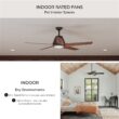 Progress Lighting Springer 52-in Architectural Bronze with Distressed Walnut Blades Ceiling Fan Light Kit Compatible and Remote Control Included 12 -Blade