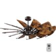 Progress Lighting Springer 52-in Architectural Bronze with Distressed Walnut Blades Ceiling Fan Light Kit Compatible and Remote Control Included 12 -Blade