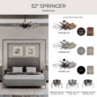 Progress Lighting Springer 52-in Architectural Bronze with Distressed Walnut Blades Ceiling Fan Light Kit Compatible and Remote Control Included 12 -Blade