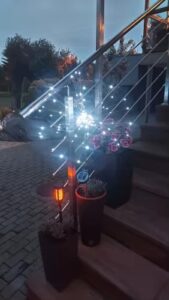 Solar-Powered Waterproof Firework Garden Lights With Remote Control & 8 Lighting Modes