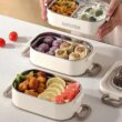 3-Tier Insulated Lunch Box with Spoon – 304 Stainless Steel Food Container with Handle