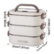 3-Tier Insulated Lunch Box with Spoon – 304 Stainless Steel Food Container with Handle
