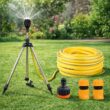360° Rotating Garden Sprinkler with Stainless Steel Tripod – Automatic Lawn Irrigation Sprinkler System