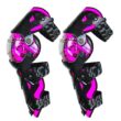 Motorcycle Motocross Knee Pads – Red Protective Knee Guards for Riding Safety