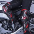 Motorcycle Motocross Knee Pads – Red Protective Knee Guards for Riding Safety