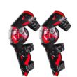 Motorcycle Motocross Knee Pads – Red Protective Knee Guards for Riding Safety
