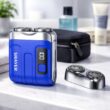 Mini Electric Shaver with Digital Display – Rechargeable Dual Blade Beard Trimmer for Home & Travel