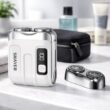 Mini Electric Shaver with Digital Display – Rechargeable Dual Blade Beard Trimmer for Home & Travel