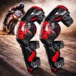 Motorcycle Motocross Knee Pads – Red Protective Knee Guards for Riding Safety