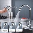 Pull-Out Faucet Sprayer Extension with 3 Spray Modes – Splash-Proof Kitchen Sink Faucet Attachment