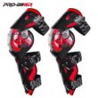 Motorcycle Motocross Knee Pads – Red Protective Knee Guards for Riding Safety
