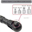 Offset Impact Extension Wrench Set with 4 Socket Adapters and 1/2 Inch Drill Adapter for Auto Repair & Tight Spaces