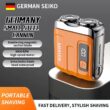 Mini Electric Shaver with Digital Display – Rechargeable Dual Blade Beard Trimmer for Home & Travel