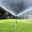 360° Rotating Garden Sprinkler with Stainless Steel Tripod – Automatic Lawn Irrigation Sprinkler System