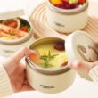 Insulated Lunch Box with 3 Stackable Containers – Portable Food Storage for Adults and Kids