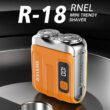 Mini Electric Shaver with Digital Display – Rechargeable Dual Blade Beard Trimmer for Home & Travel