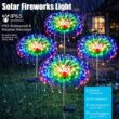 Solar-Powered Waterproof Firework Garden Lights With Remote Control & 8 Lighting Modes