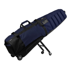 Sun Mountain ClubGlider Meridian Golf Travel Bag - 4-Wheel Rolling System, Extendable & Retractable Legs, Navy-Black