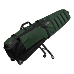 Sun Mountain ClubGlider Meridian Golf Travel Bag - 4-Wheel Rolling System, Extendable & Retractable Legs, Green-Black