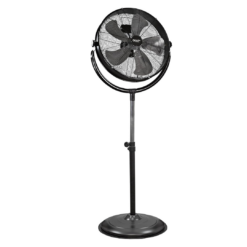 Comfort Zone 20-Inch High-Velocity Industrial Pedestal Fan – Heavy-Duty All-Metal Shop Fan with Aluminum Blades