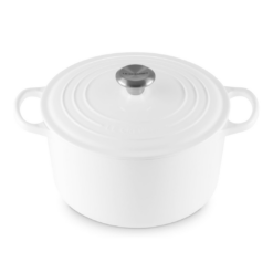 Le Creuset Enameled Cast Iron Signature Deep Round Oven, 6.5 qt., White