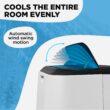 AIRO COMFORT 14000 BTU Portable Air Conditioner A/C with Dehumidifier and Remote DIY Window Kit