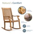 Cambridge Casual Mosko Natural Teak Wood Frame Rocking Chair with Slat Seat
