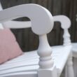 Cambridge Casual Bonn White Mahogany Wood Frame Rocking Chair with Slat Seat