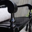 Cambridge Casual Bonn Black Wood Frame Rocking Chair with Slat Seat