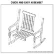 Cambridge Casual Bonn Black Wood Frame Rocking Chair with Slat Seat