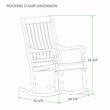 Cambridge Casual Bonn Black Wood Frame Rocking Chair with Slat Seat