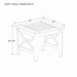 Cambridge Casual Chester Teak Wood Square Outdoor End Table 22-in W x 22-in L