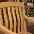Cambridge Casual Colton Natural Teak Wood Frame Stationary Dining Chair with Slat Seat