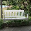 Cambridge Casual Thames 2 -person White Mahogany Wood Outdoor Swing