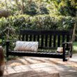 Cambridge Casual Thames 2 -person Black Mahogany Wood Outdoor Swing
