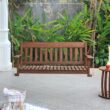 Cambridge Casual Thames 2 -person Natural Brown Mahogany Wood Outdoor Swing