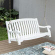 Cambridge Casual Bonn 2 -person White Mahogany Wood Outdoor Swing