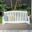 Cambridge Casual Bonn 2 -person White Mahogany Wood Outdoor Swing