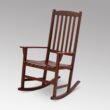 Cambridge Casual Thames Set of 2 Natural Brown Mahogany Wood Frame Rocking Chair with Slat Seat